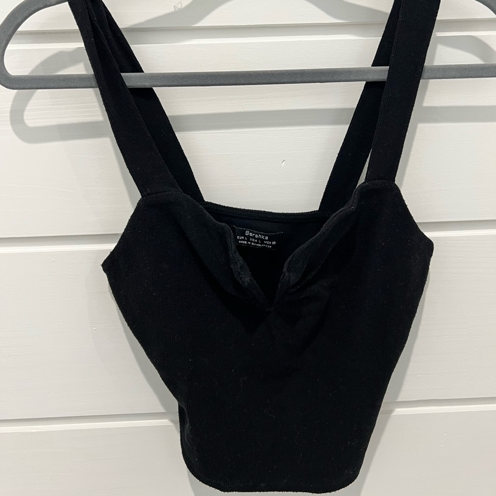 Black bershka tank top